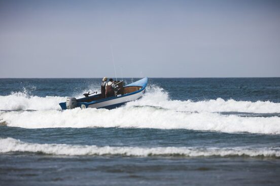 Dory Boat Going Out